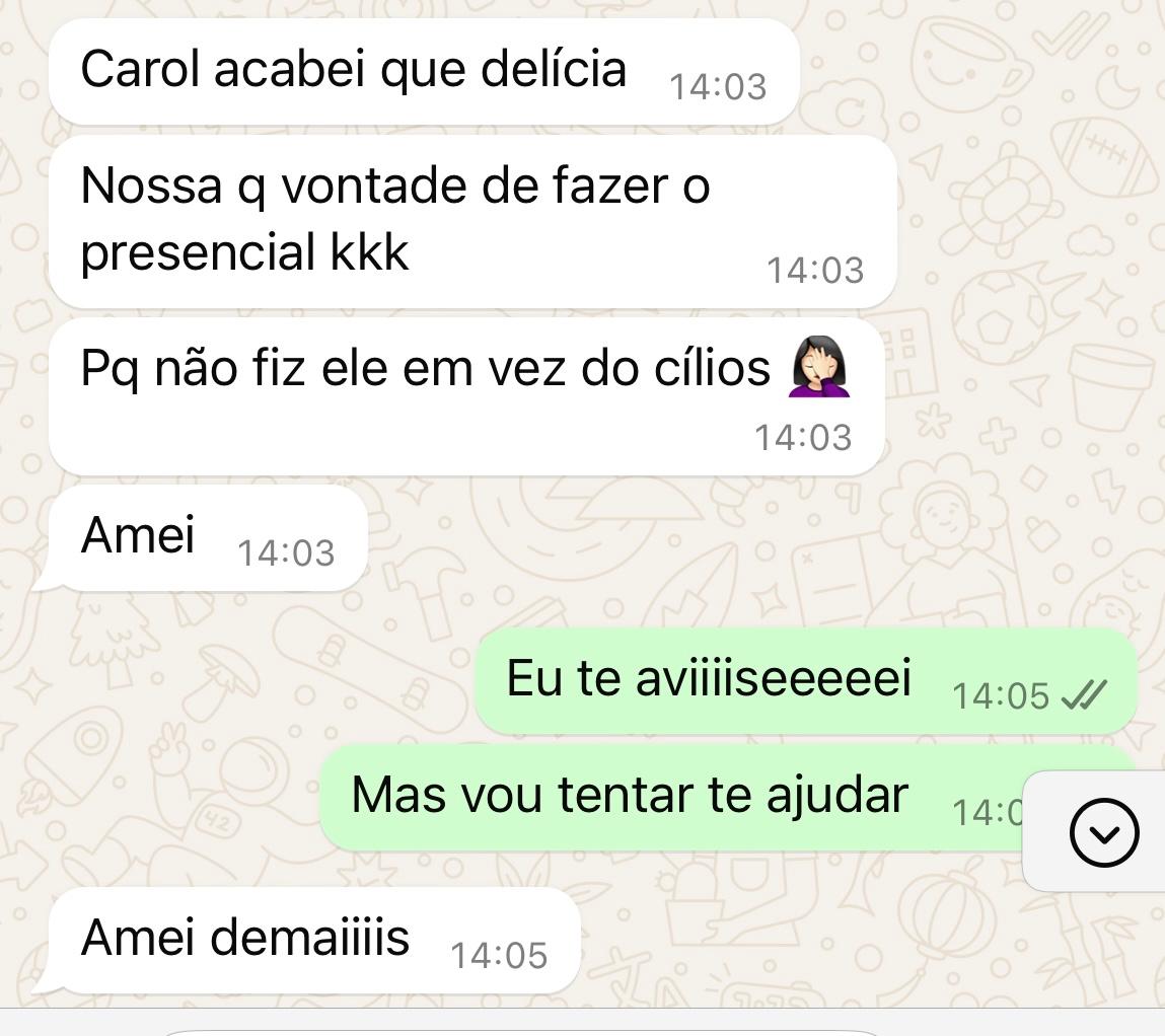 Aluna diz que amou o curso e ficou com vontade de fazer o presencial